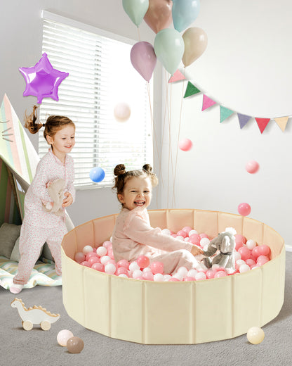 Baby Ball Pit Foldable, 31.5 Inch Ball Pits for Toddlers Round
