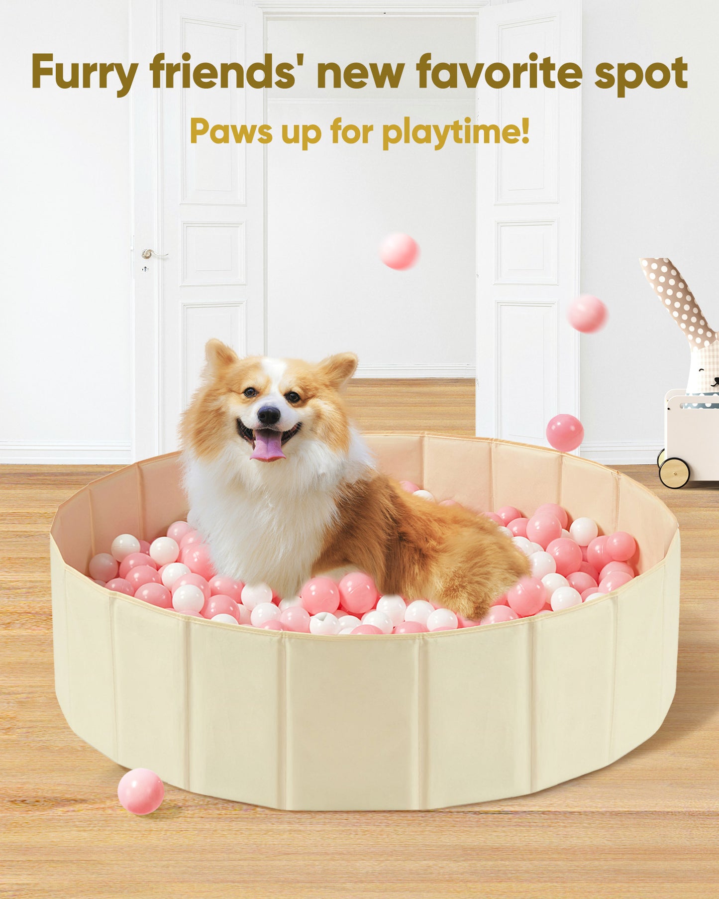 Baby Ball Pit Foldable, 31.5 Inch Ball Pits for Toddlers Round