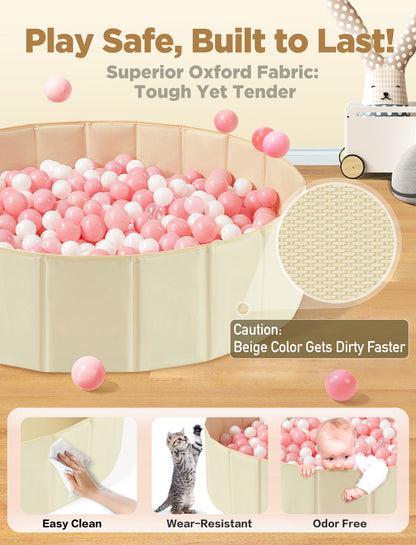 Baby Ball Pit Foldable, 31.5 Inch Ball Pits for Toddlers Round
