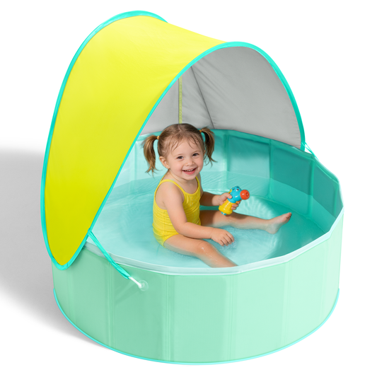 Hikiddy Foldable Kiddie Pool with Canopy